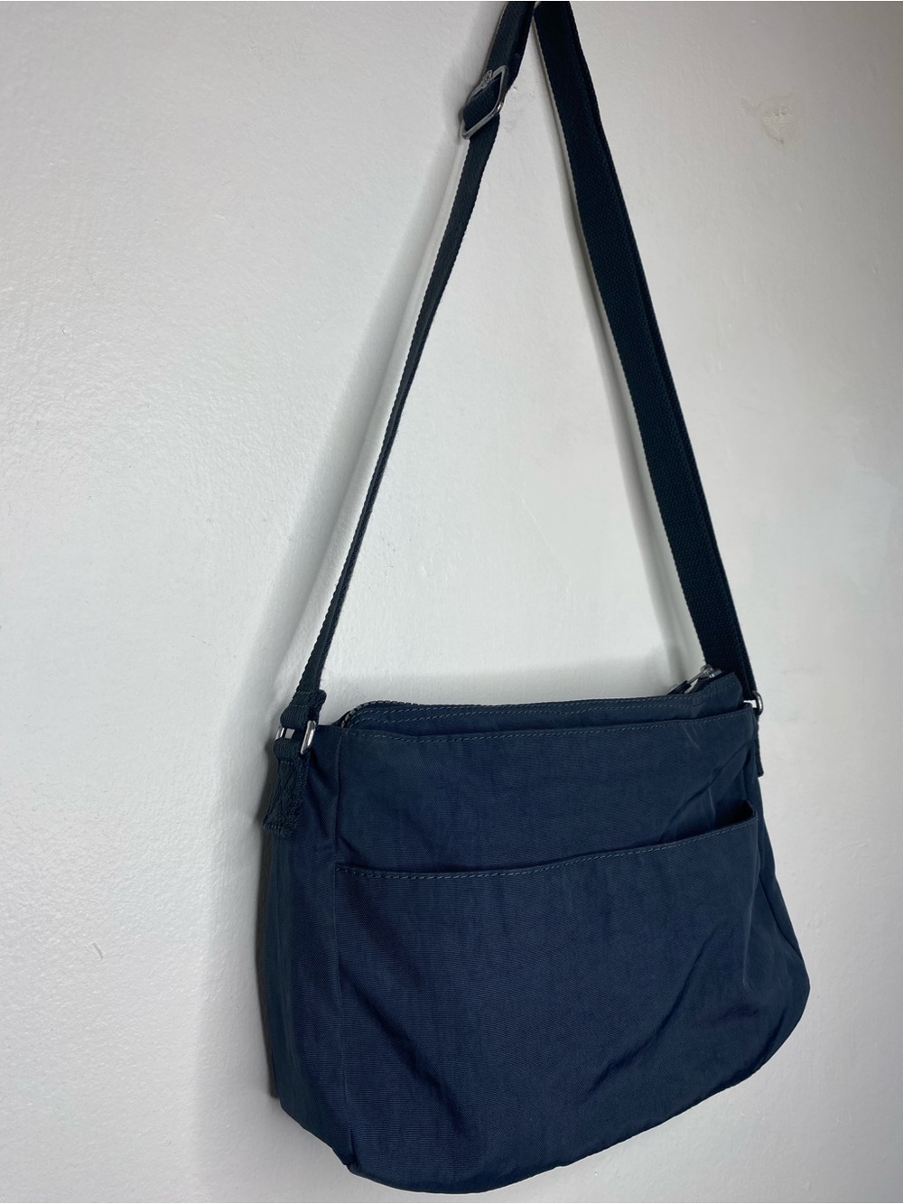 Kipling Angie Nylon Crossbody bag Blue gray Roomy lightweight - Picture 3 of 10